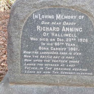 ANNING Richard 1861-1926