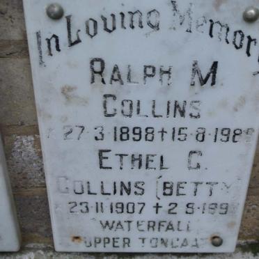 COLLINS Ralph M. 1898-1985 &amp; Ethel C. 1907-1995