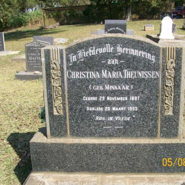 THEUNISSEN Christina Maria nee MINNAAR 1887-1953