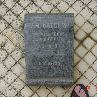 BALCOMB Gem nee GOULD 1896-1980
