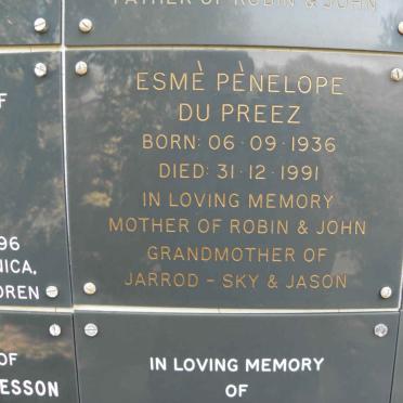 PREEZ Esmè Pènelope 1936-1991