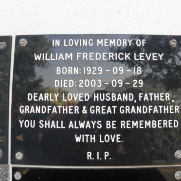 LEVEY William Frederick 1929-2003