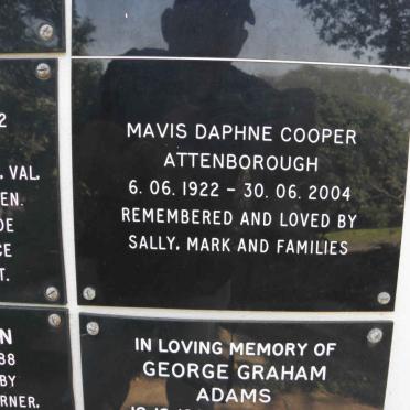 ATTENBOROUGH Mavis Daphne Cooper 1922-2004