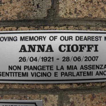 CIOFFI Anna 1921-2007