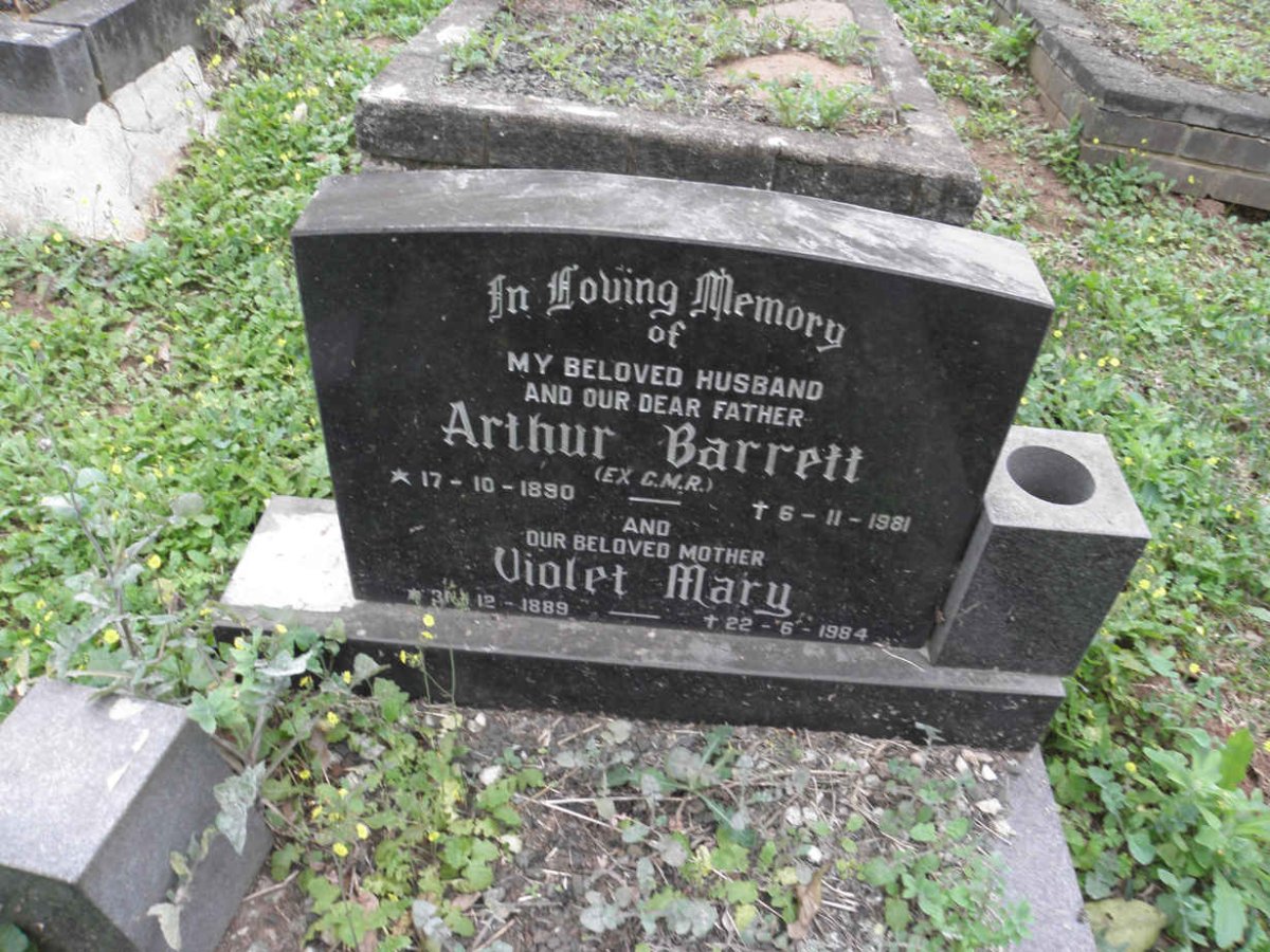 BARRETT Arthur 1890-1981 &amp; Violet Mary 1889-1984