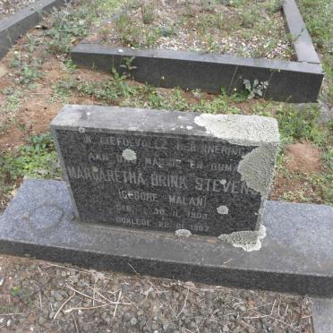 STEVENS Margaretha Brink nee MALAN 1903-1987