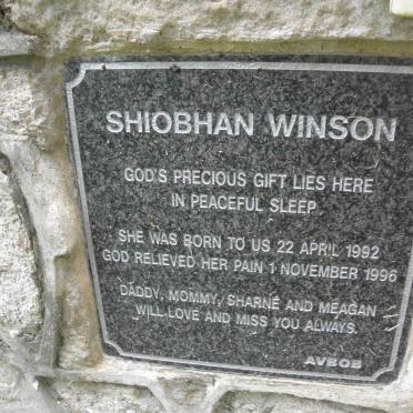 WINSON Shiobhan 1992-1996