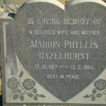 HAZELHURST Marion Phyllis 1917-1964