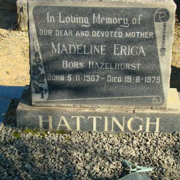 HATTINGH Madeline Erica neé HAZELHURST 1907-1979