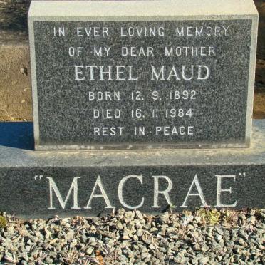 MACREA Ethel Maud 1892-1984