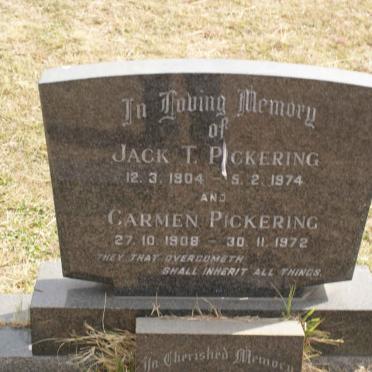 PICKERING Jack T. 1904-1974 &amp; Carmen 1908-1972
