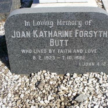 BUTT Joan Katharine Forsyth 1923-1982