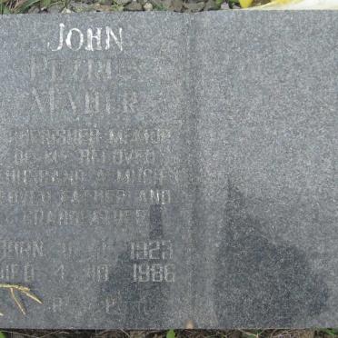 MAHER John Palmer 1923-1986