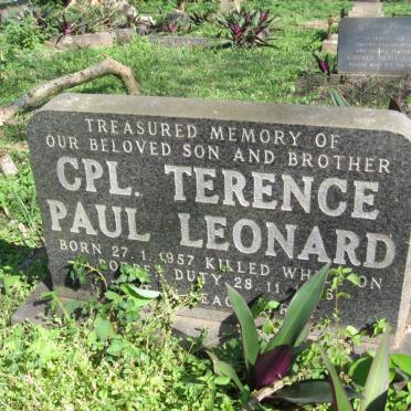 LEONARD Terence Paul 1957-1976