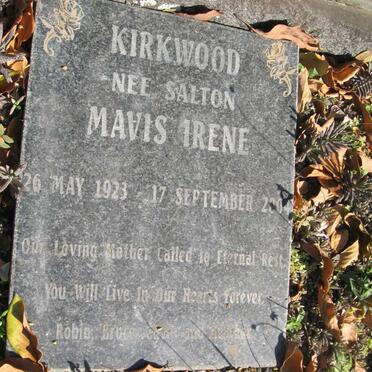 KIRKWOOD Mavis Irene nee SALTON 1923-2004