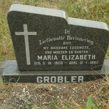 GROBLER Maria Elizabeth 1920-1982