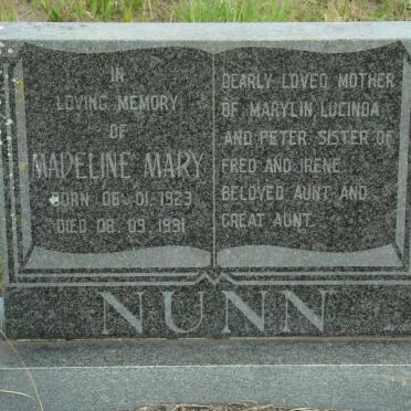 NUNN Madeline Mary 1923-1991