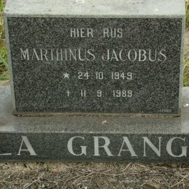 GRANGE Marthinus Jacobus, la 1949-1989