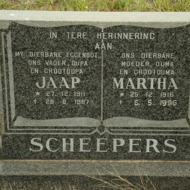 SCHEEPERS Jaap 1911-1987 &amp; Martha 1916-1996