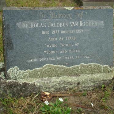 ROOYEN Nicholas Jacobus, van  -1957