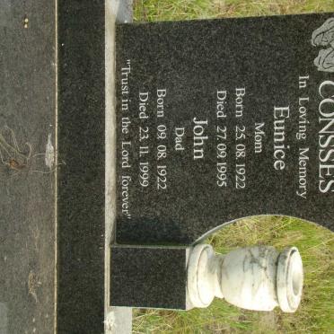 CONSSES John 1922-1999 &amp; Eunice 1922-1995