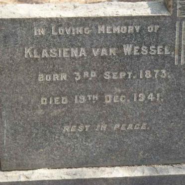 WESSEL Klasiena, van 1873-1941