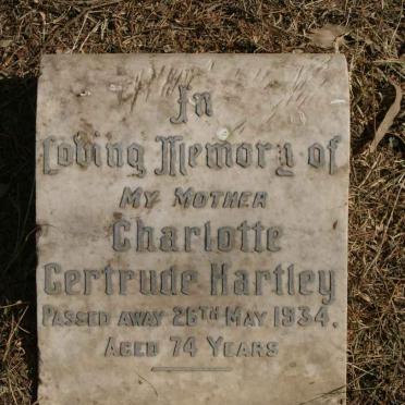 HARTLEY Charlotte Gertrude -1934