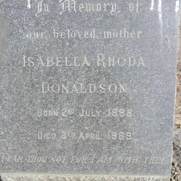 DONALDSON Isabella Rhoda 1888-1969