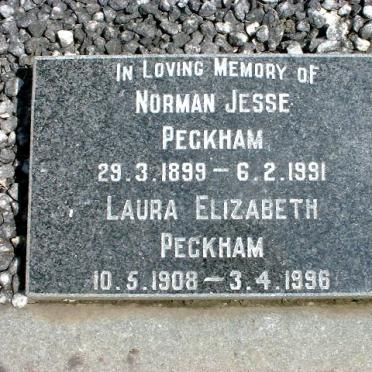 PECKHAM Norman Jesse 1899-1991 &amp; Laura Elizabeth 1908-1996