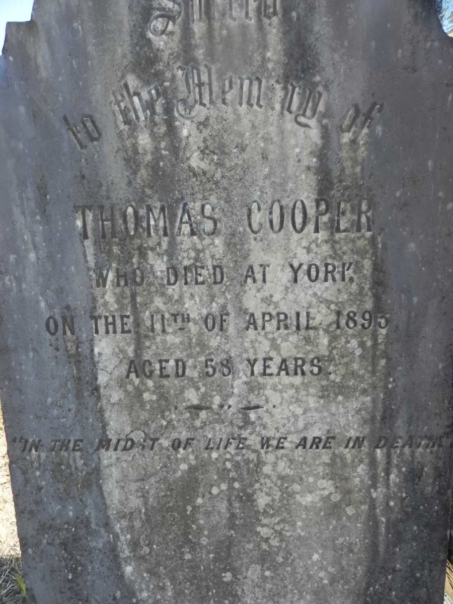 COOPER Thomas -1893