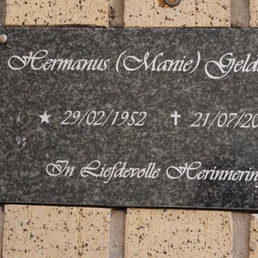 GELDENHUYS Hermanus 1952-2007