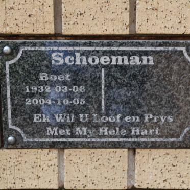 SCHOEMAN Boet 1932-2004