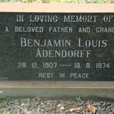 ADENDORFF Benjamin Louis 1907-1974