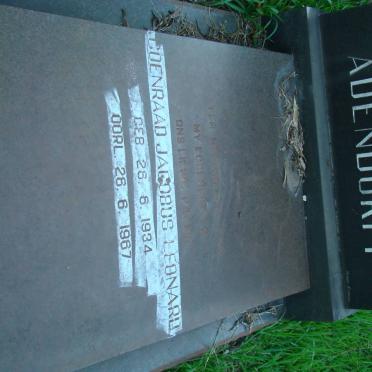 ADENDORFF Coenraad Jacobus Leonard 1934-1967