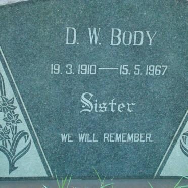 BODY D.W. 1910-1967