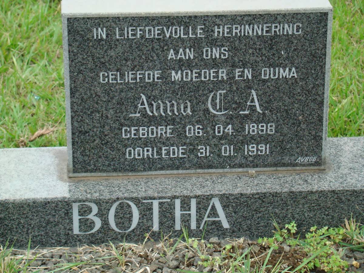 BOTHA Anna C.A. 1898-1991