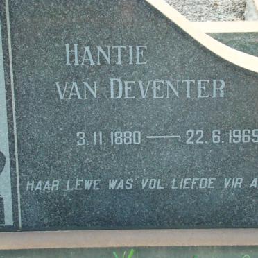 DEVENTER Hantie, van 1880-1969