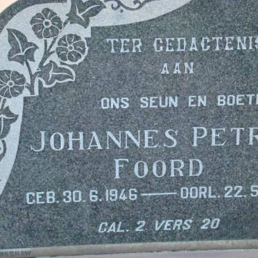 FOORD Johannes Petrus 1946-1963