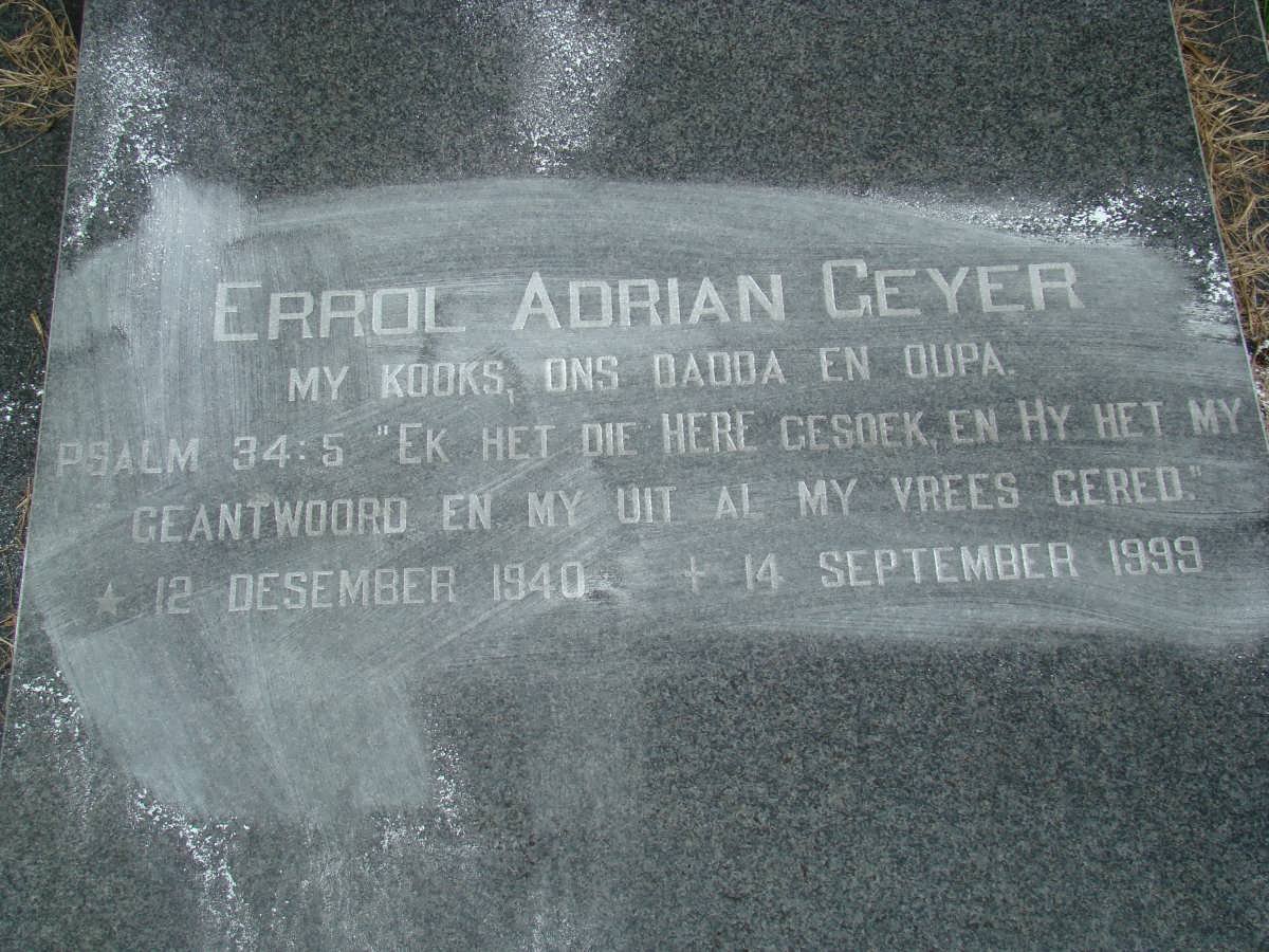 GEYER Errol Adrian 1940-1999