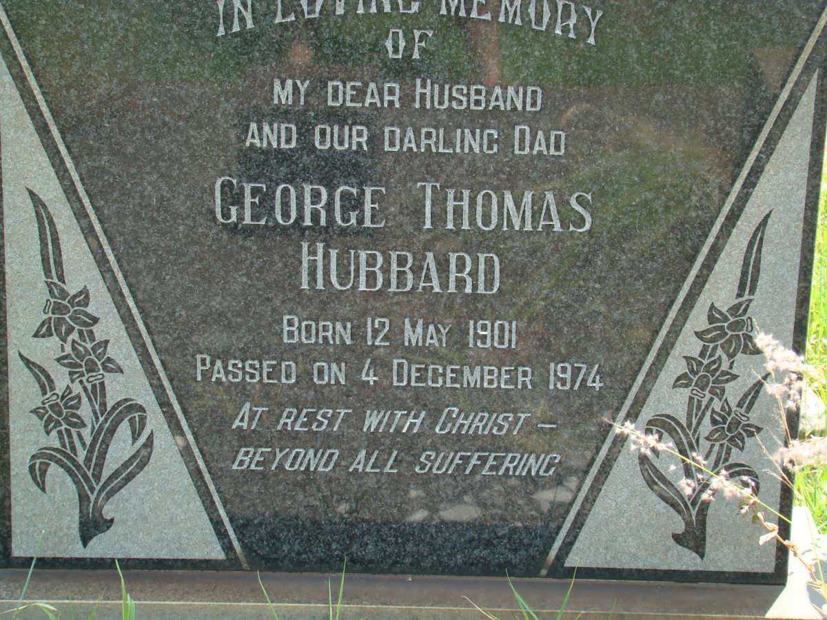 HUBBARD George Thomas 1901-1974