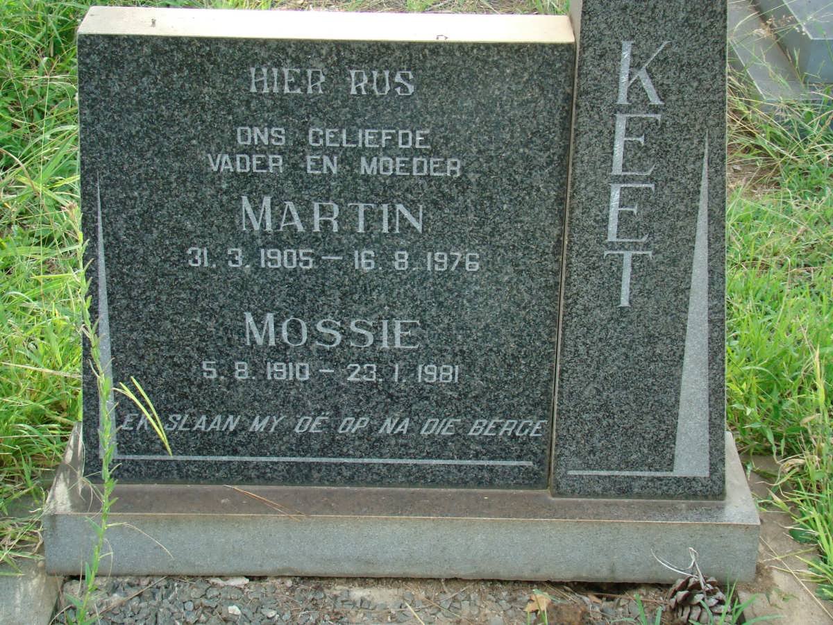 KEET Martin 1905-1976 &amp; Mossie 1910-1981