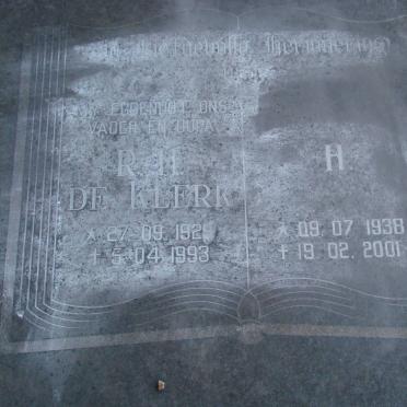KLERK R.H., de 1929-1993 &amp; H. 1938-2001