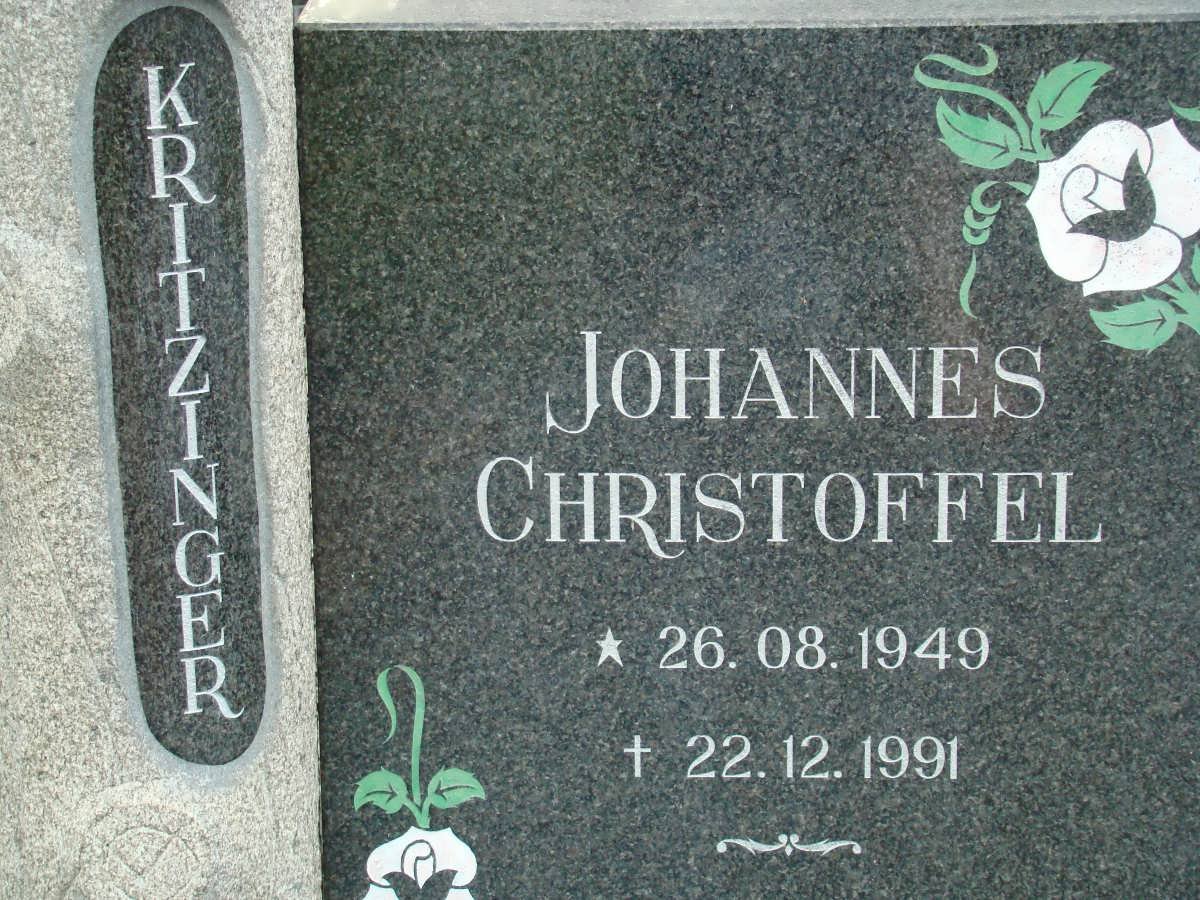 KRITZINGER Johannes Christoffel 1949-1991