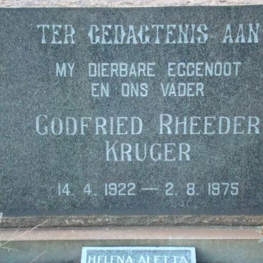 KRUGER Godfried Rheeder 1922-1975 :: KRUGER Helena Aletta 1918-2000 