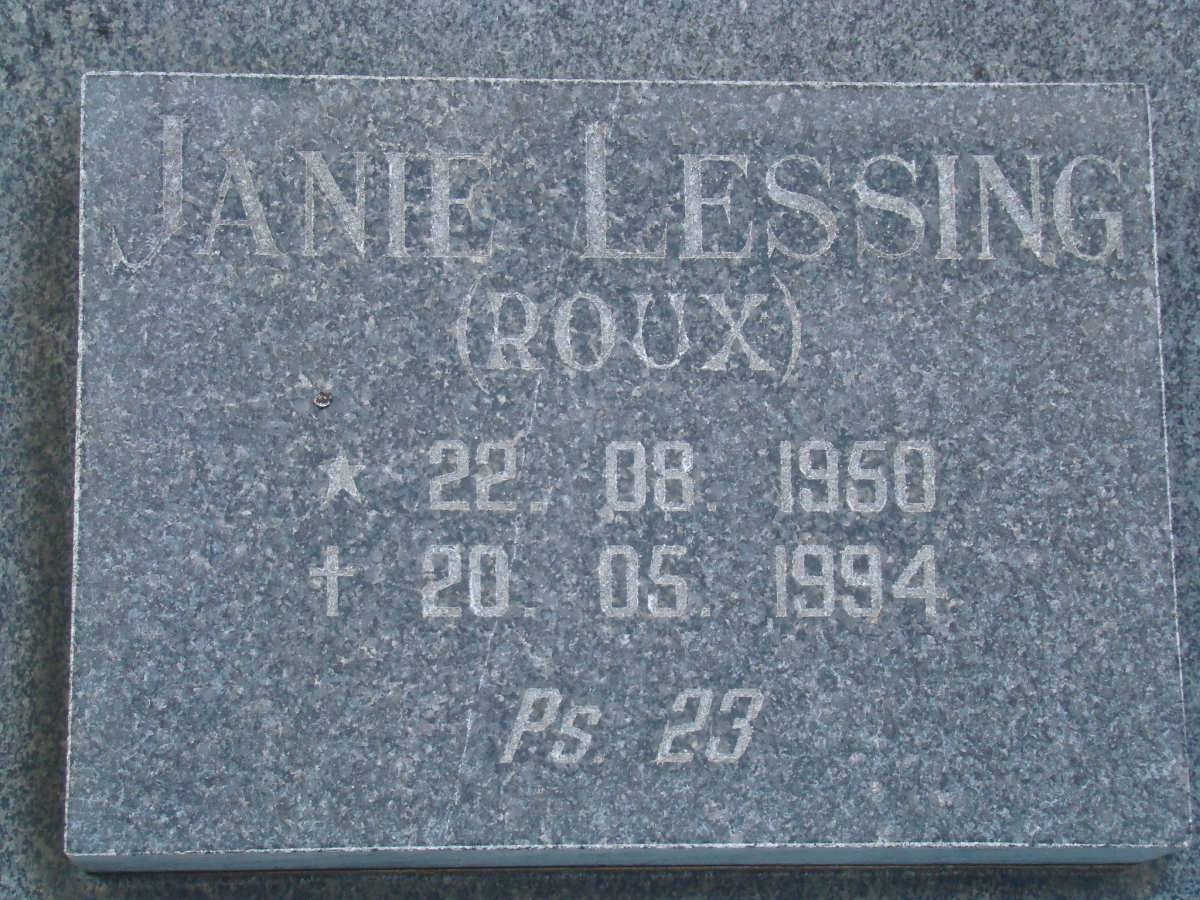 LESSING Janie nee ROUX 1950-1994