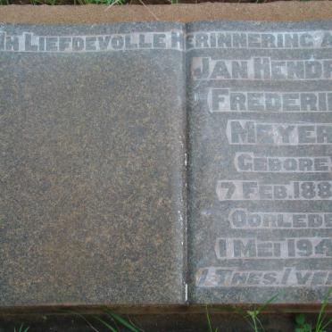 MEYER Jan Hendrik Frederik 1889-1943
