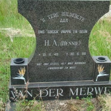 MERWE H.A., van der 1948-1988