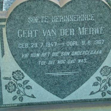 MERWE Gert, van der 1947-1967