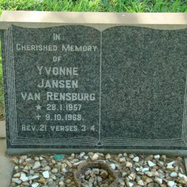 RENSBURG Yvonne, Jansen van 1957-1968