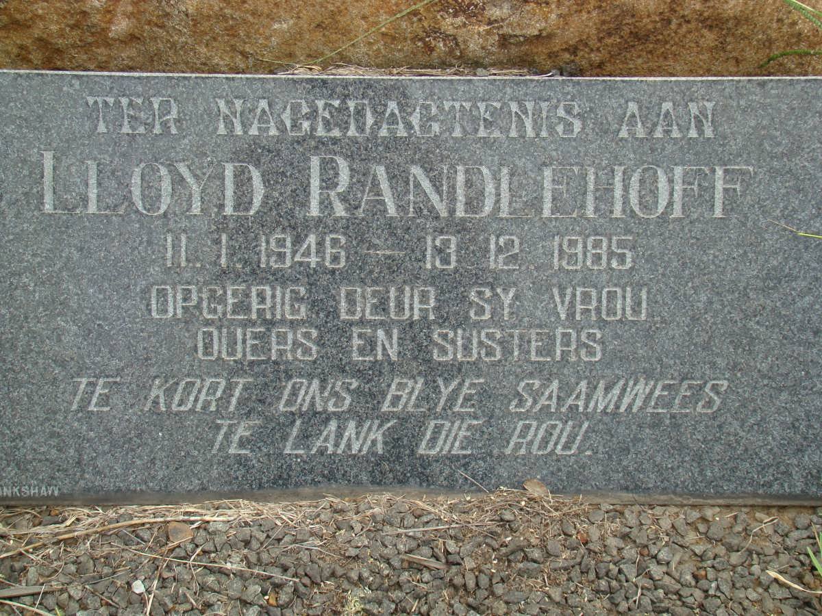 RANDLEHOFF Lloyd 1946-1985